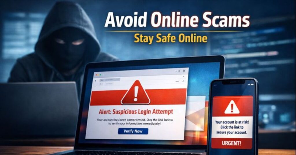 Featured Image of online scams and internet safety tips